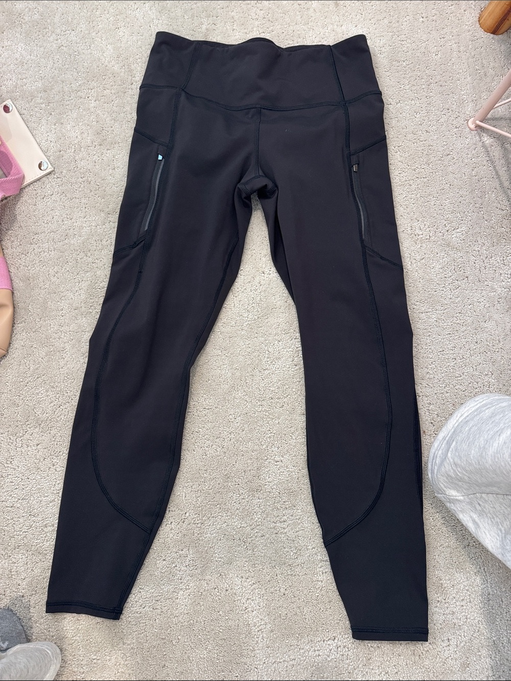 Black Active Leggings with Side Pockets